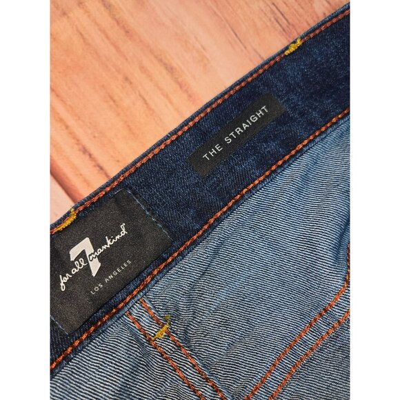7 For All Mankind Mens Straight Leg Jeans 38 Clean Pkt Coachella - Picture 4 of 9